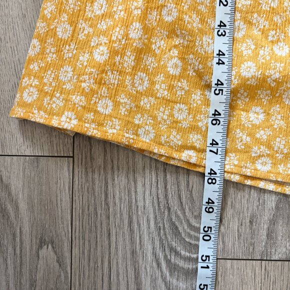 Reformation Organic Cotton Tiered Ditsy Floral Yellow Sundress Womens Small Boho - Picture 7 of 10